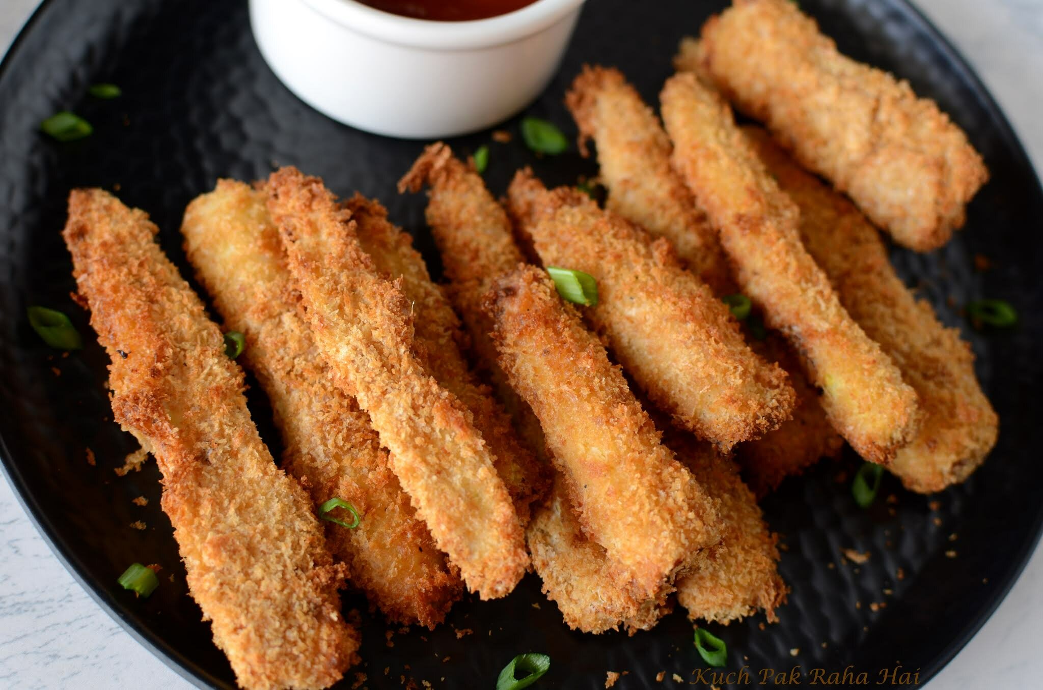 Crispy Baby Corns in Air Fryer Vegetarian snack or starter recipe 