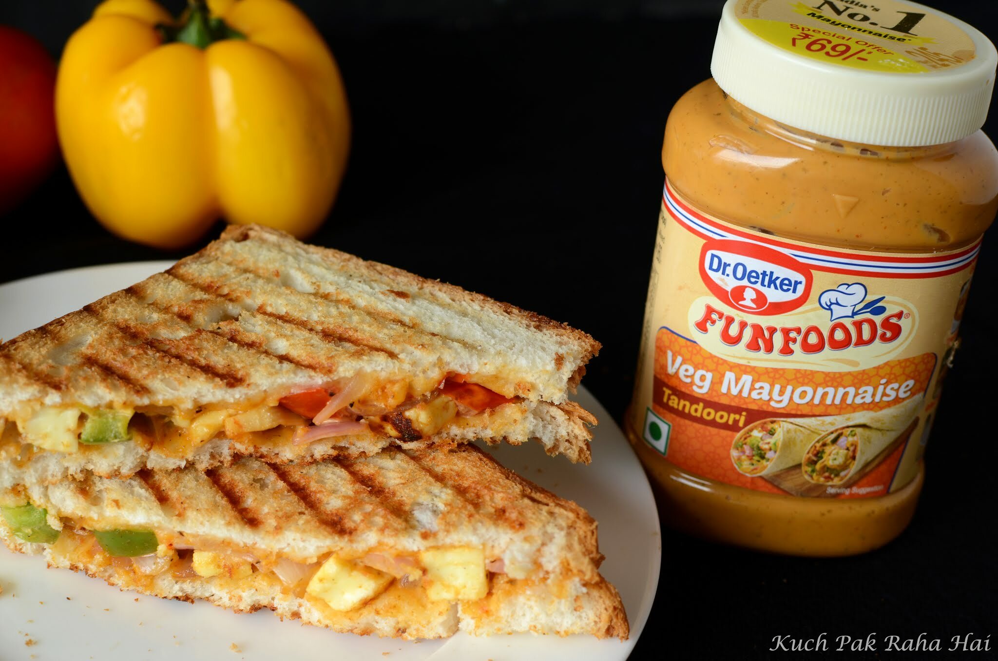 Paneer Tikka Sandwich Recipe.