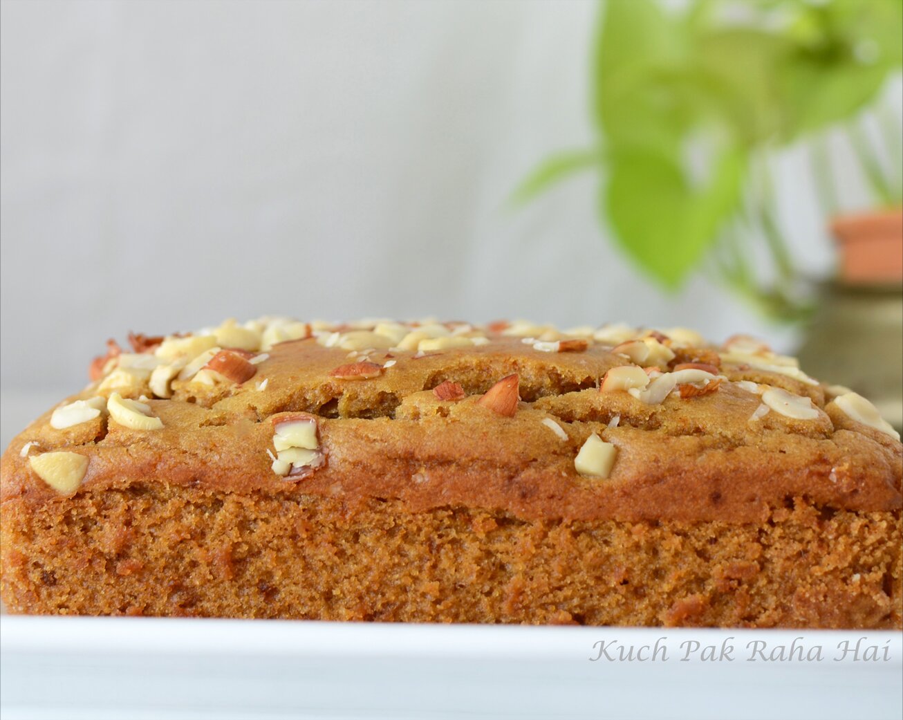 Eggless Whole Wheat Jaggery Cake Recipe