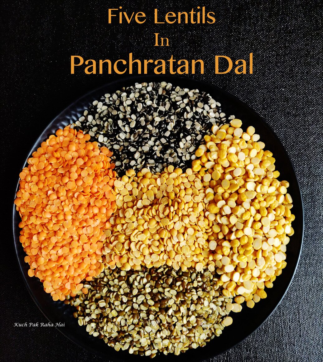 Five Lentils or Dal used in Rajasthani Panchmel Dal