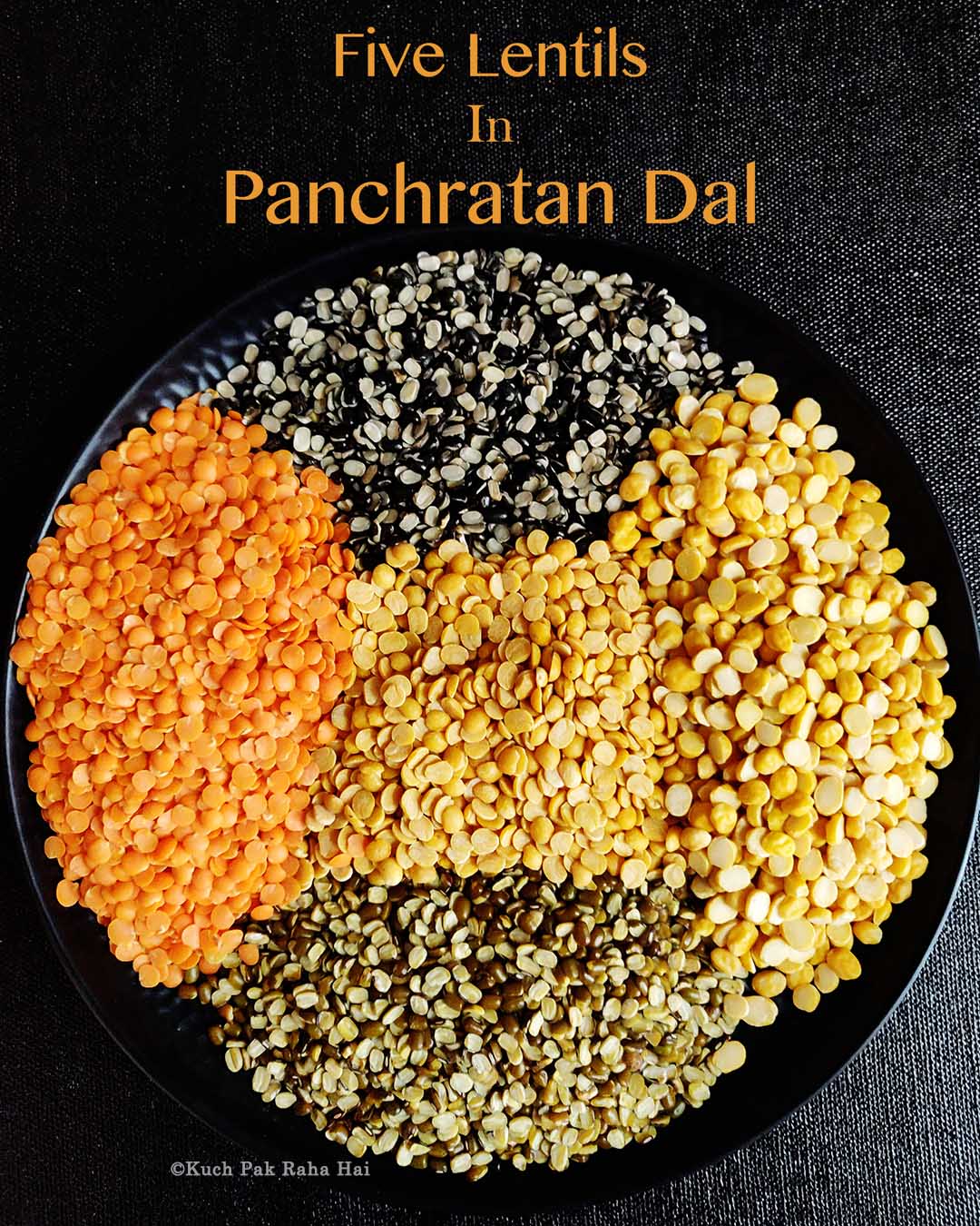 Five lentils or panch dal used in panchratna dal.