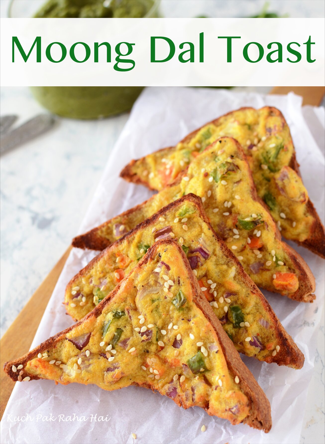 Moong Dal Toast in air fryer Healthy breakfast recipe
