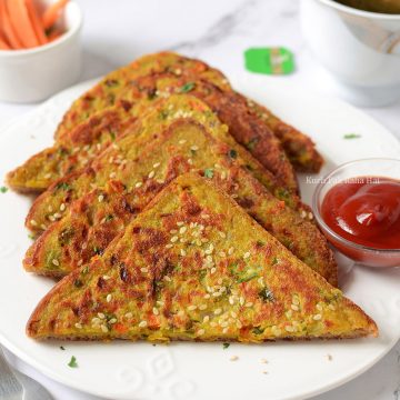 Moong Dal Toast Lentil Toast Healthy Breakfast Vegan vegetarian