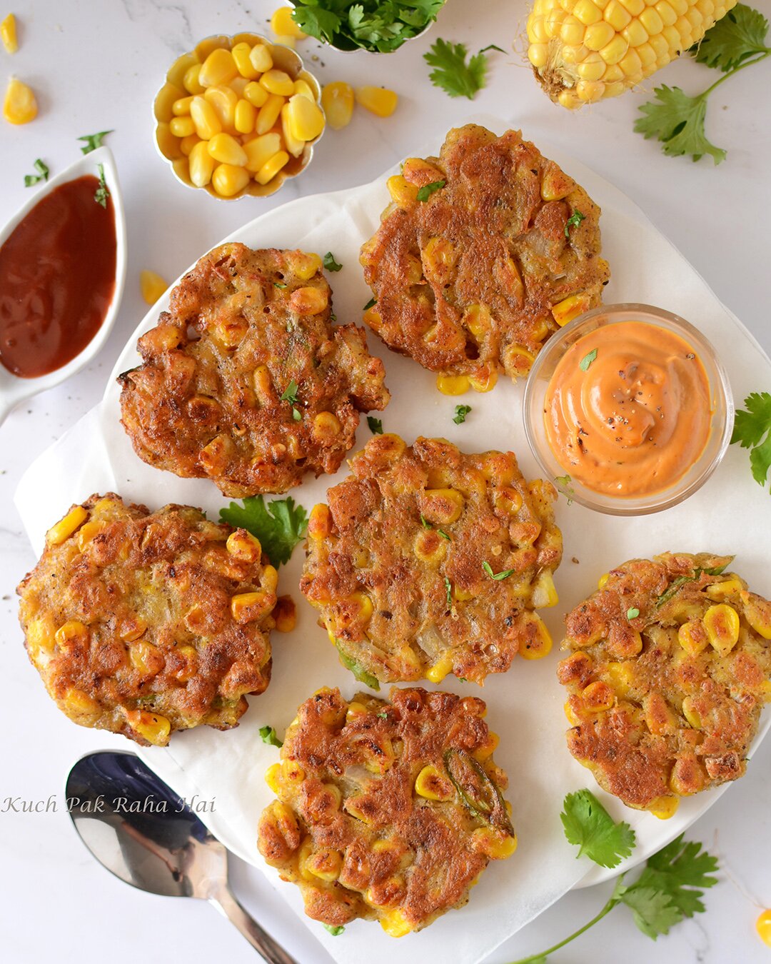 Vegan Crispy Corn Fritters Recipe without eggs