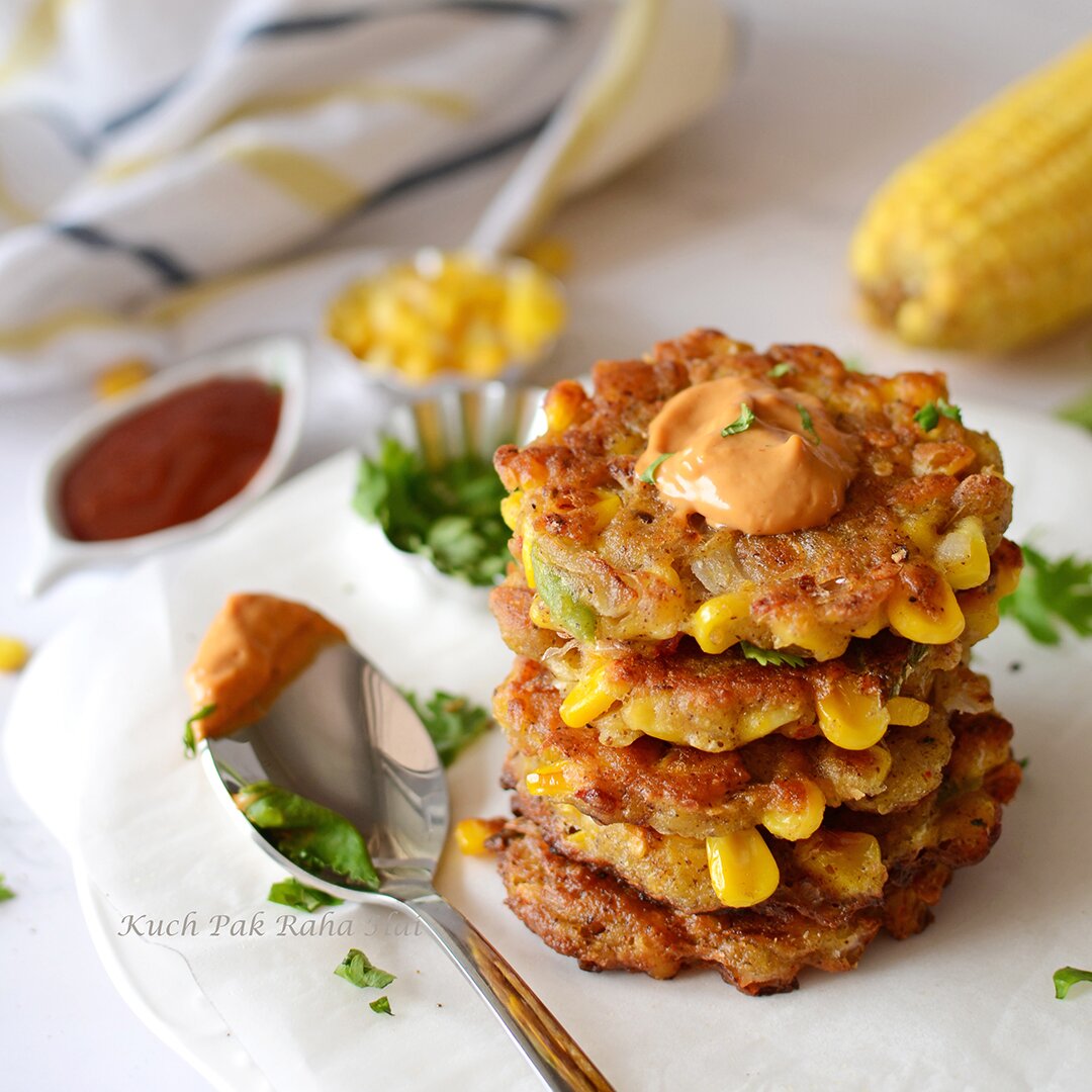 Vegan Crispy Corn Fritters Recipe without eggs