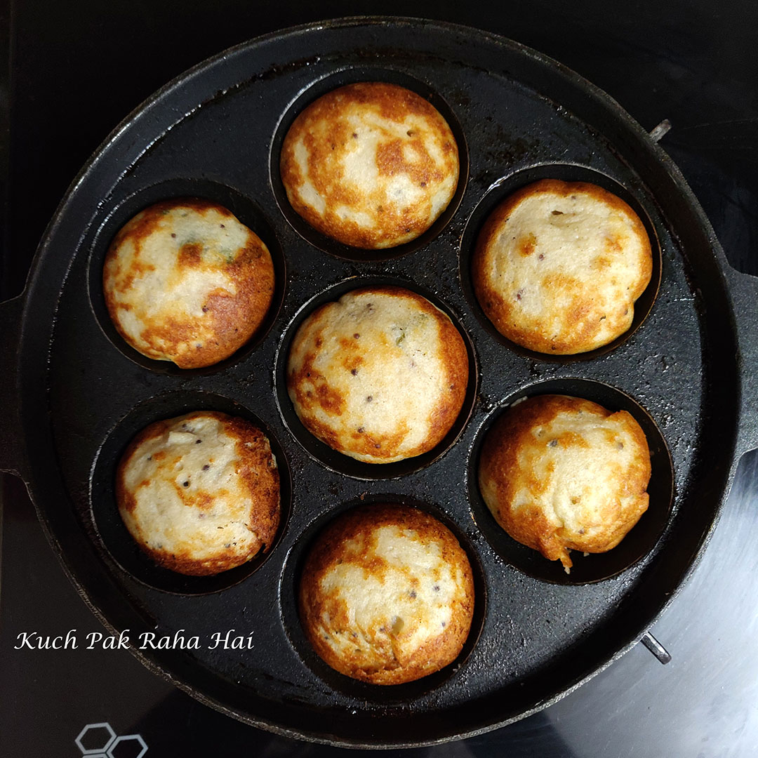 Quinoa appe cooking from other side.