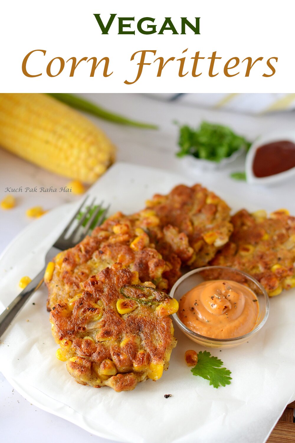 Vegan corn fritters recipe without eggs