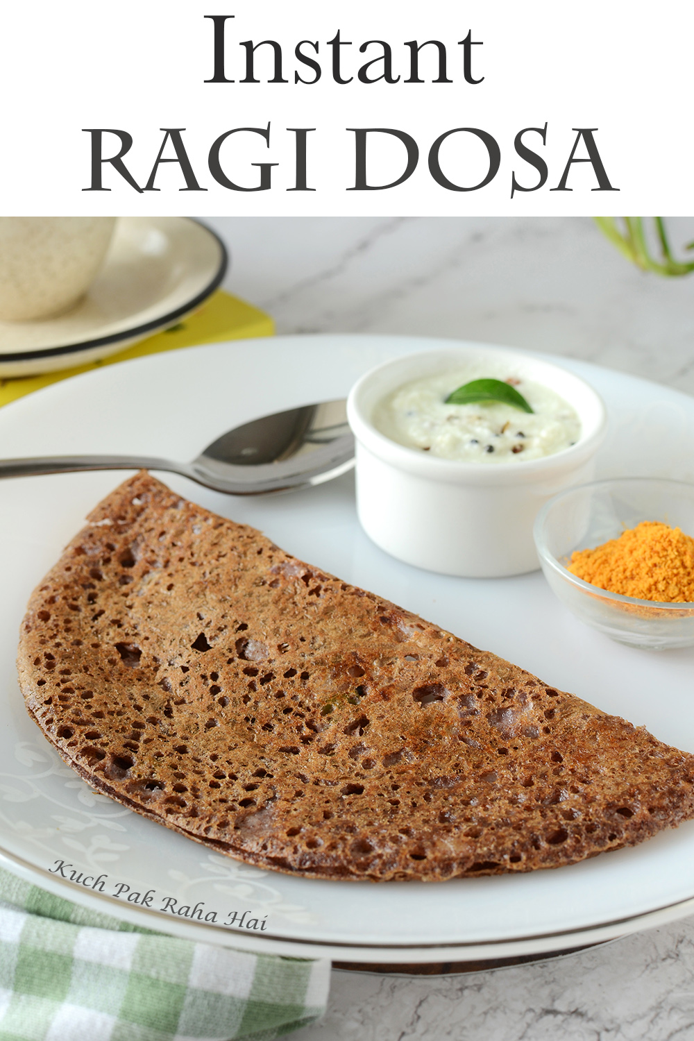 Instant Ragi Dosa Recipe without rava, without fermentation, with rice flour