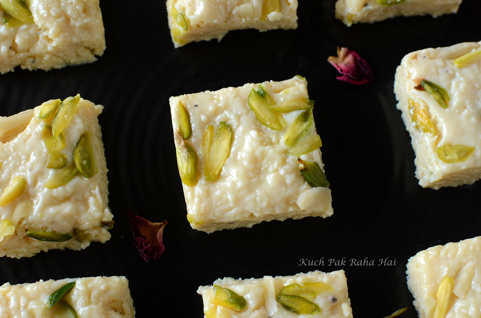 kalakand recipe with paneer and condensed milk.