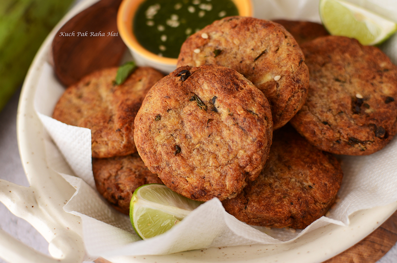 Kacche Kele Ki Tikki or Raw Banana Cutlets Recipe Made in air fryer