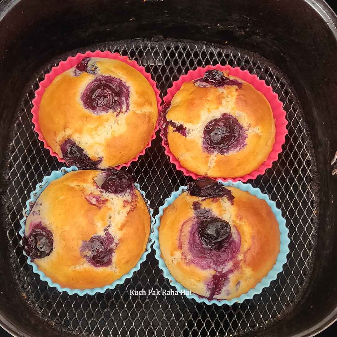 Air Fryer blueberry muffins