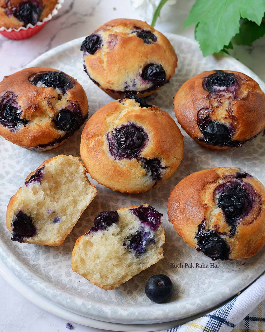 Air Fryer Blueberry Muffins.