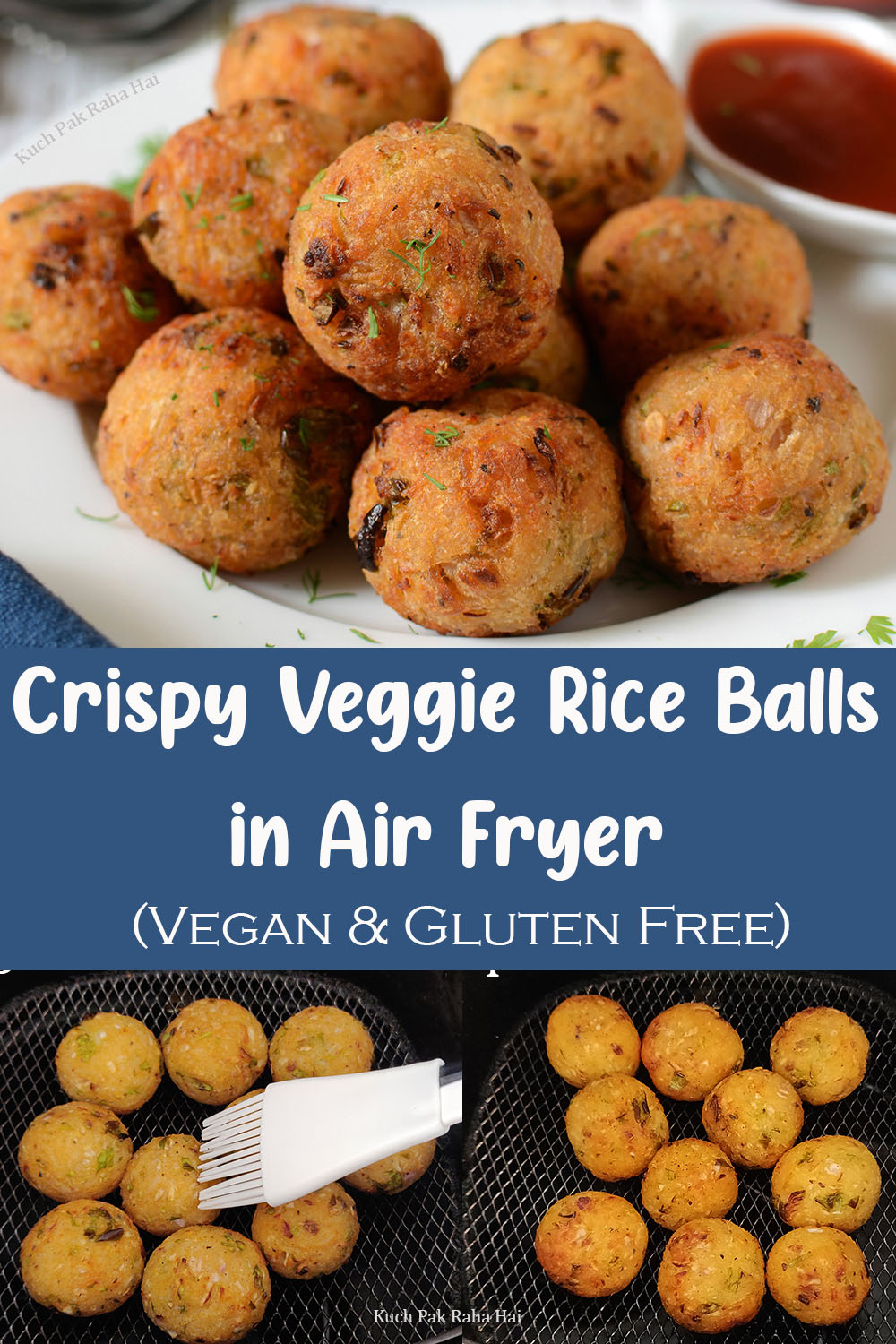 Crispy Vegetable Rice Balls in air fryer