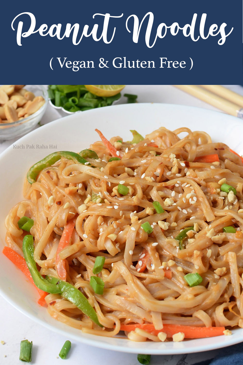 Peanut Noodles vegan gluten free easy dinner