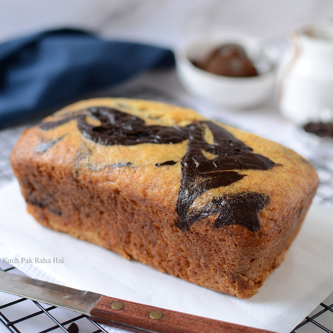 Zebra stripe Cake without eggs.