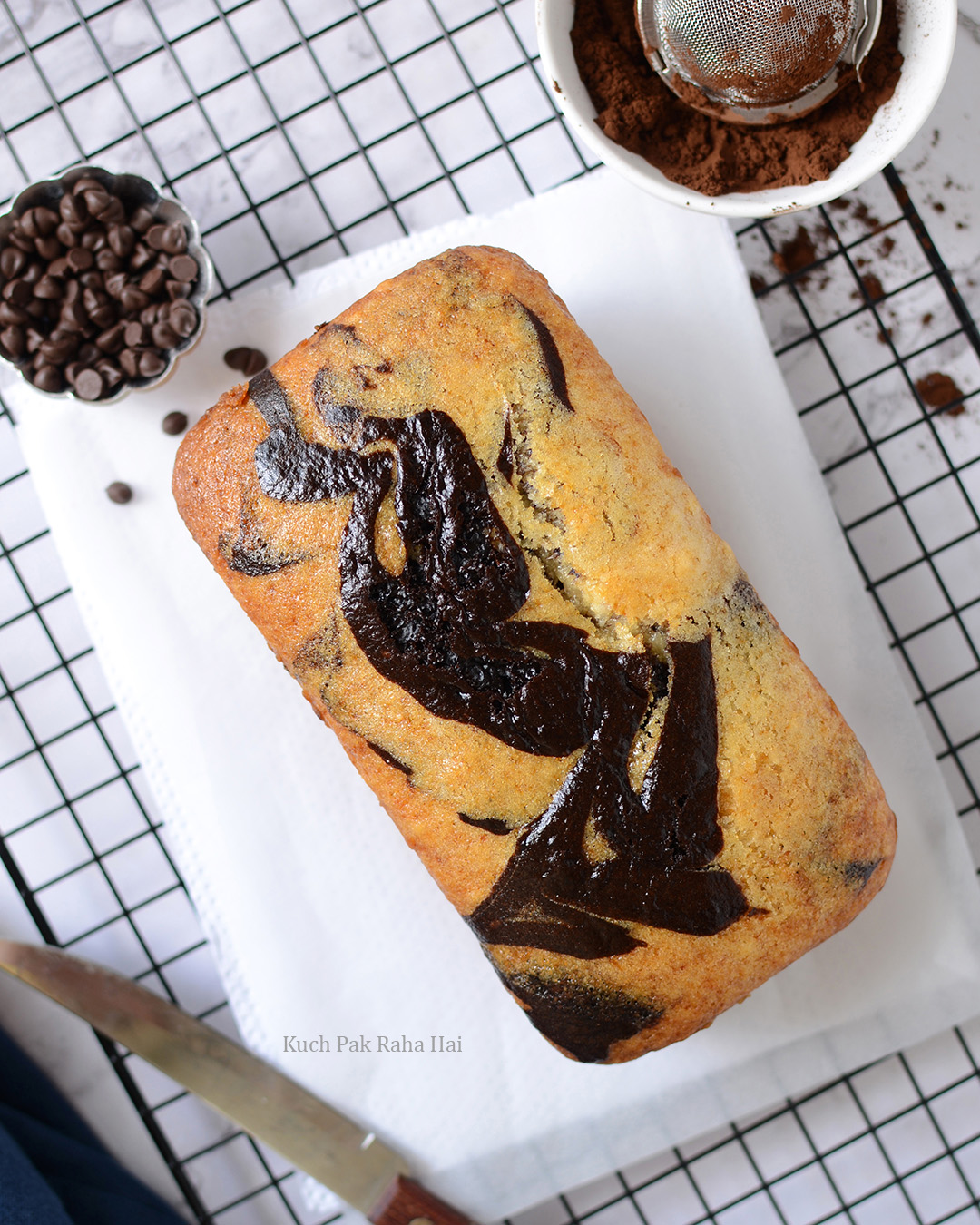 Eggless Zebra Cake Recipe