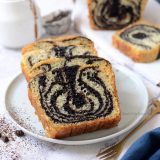 Eggless Chocolate Vanilla Marble Cake Recipe