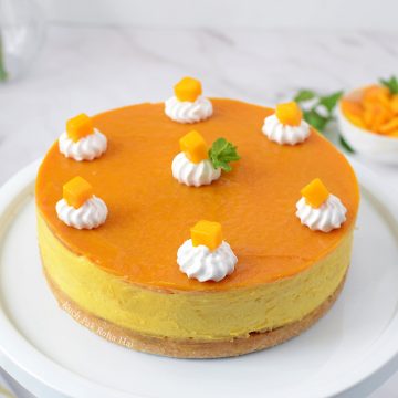 No Bake Mango Cheesecake Eggless Recipe