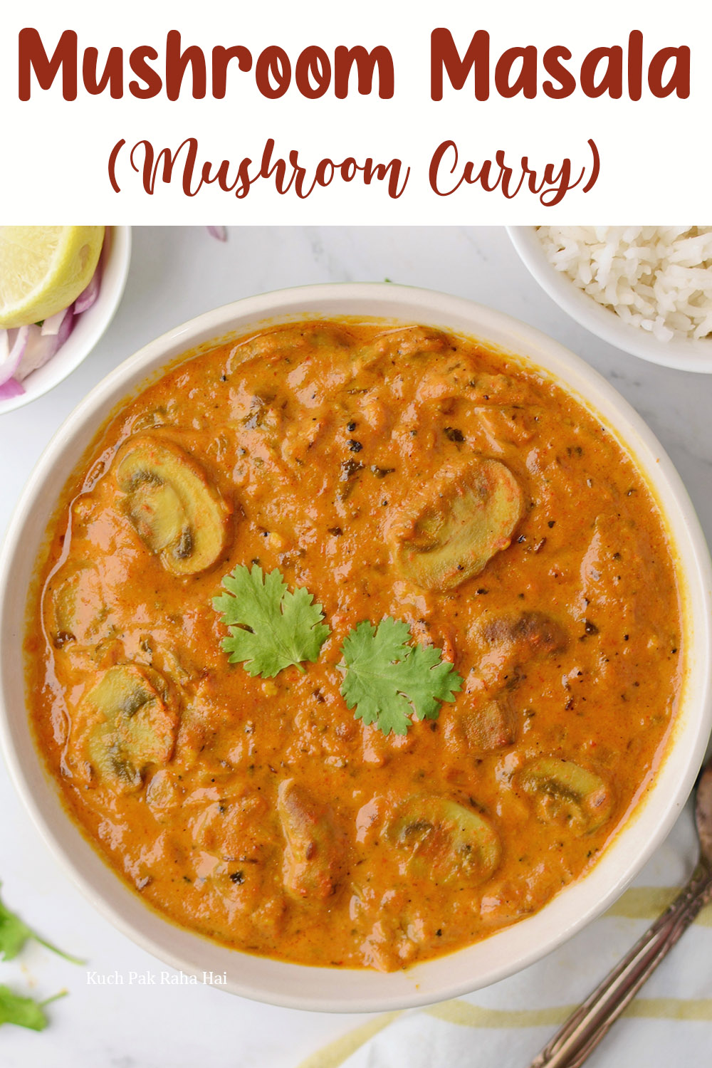 Mushroom Masala Gravy Vegan Recipe