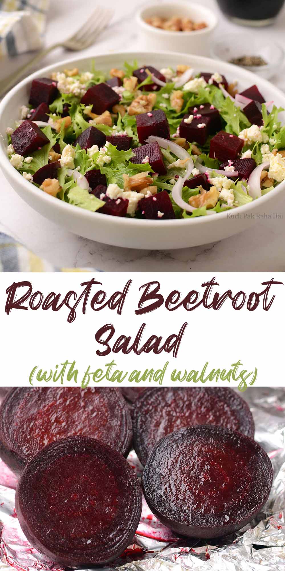 Roasted beet feta salad.