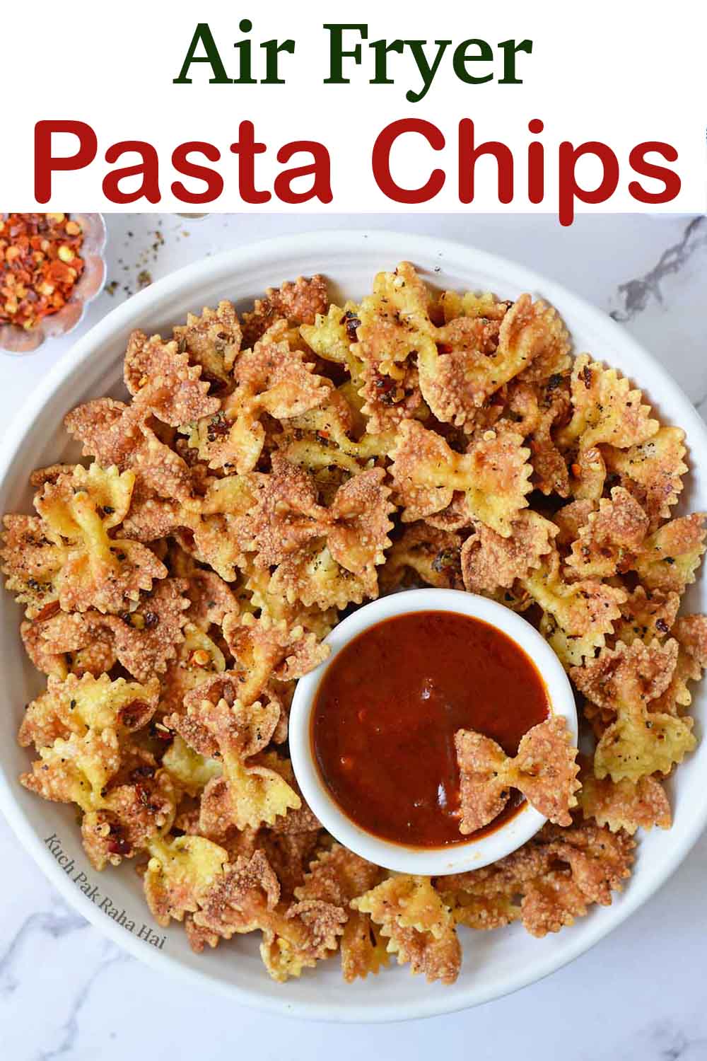 Airfryer pasta chips