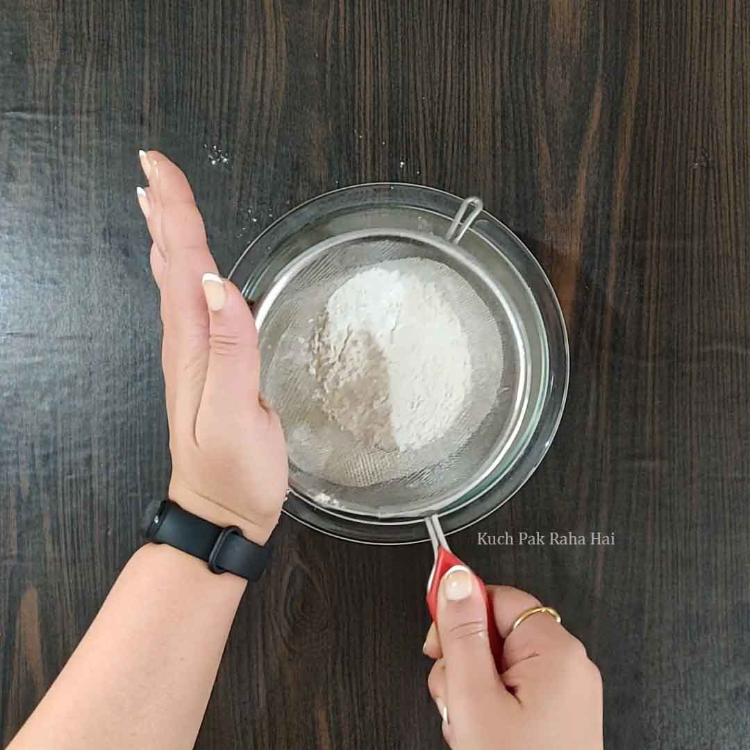 Sieving dry ingredients