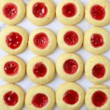 Eggless Thumbprint Cookies filled with jame
