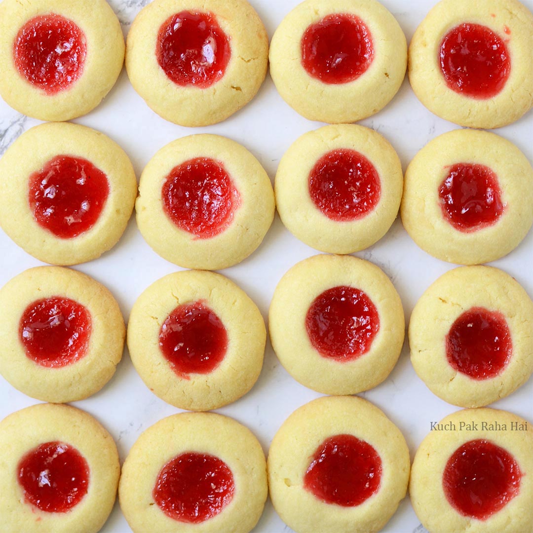 Jam thumbprint cookies no egg.