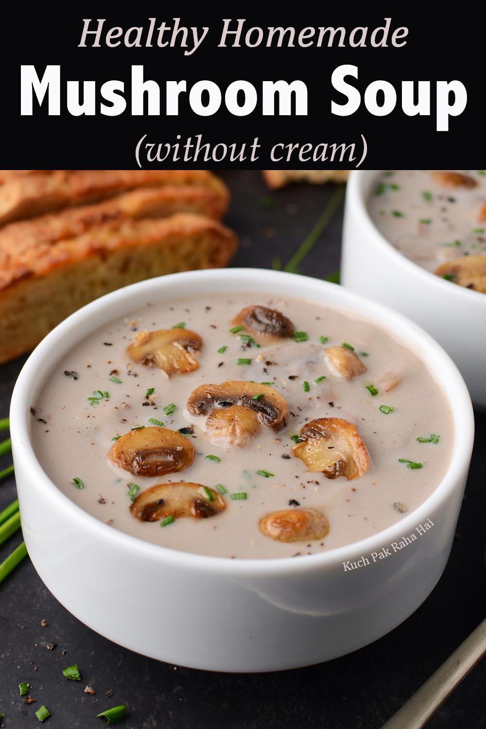 Healthy Homemade Mushroom Soup Without Cream Pin