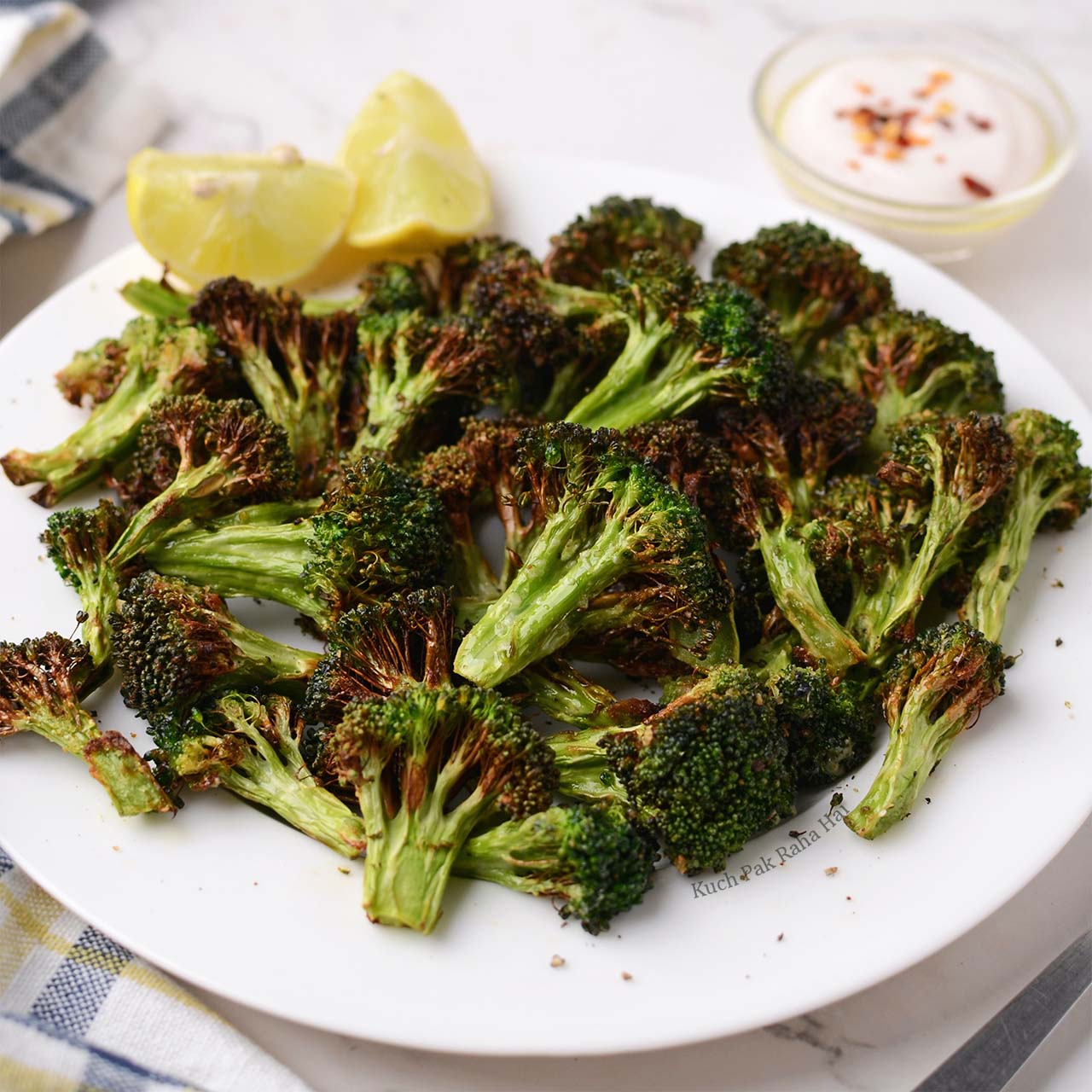Air Fryer Broccoli Recipe Vegan Gluten free.