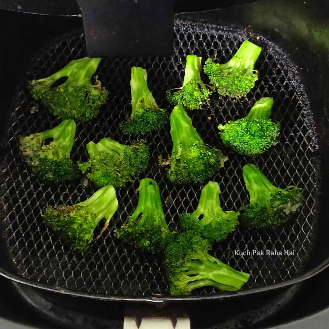 How to air fry broccoli step 2