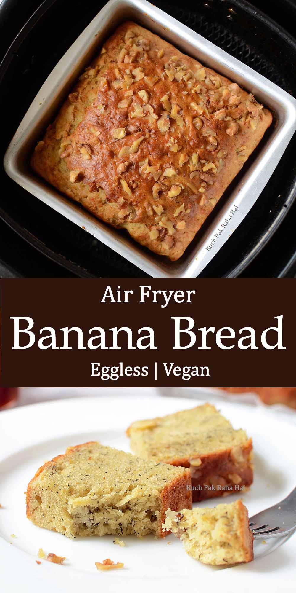 Air Fryer Banana Bread without eggs