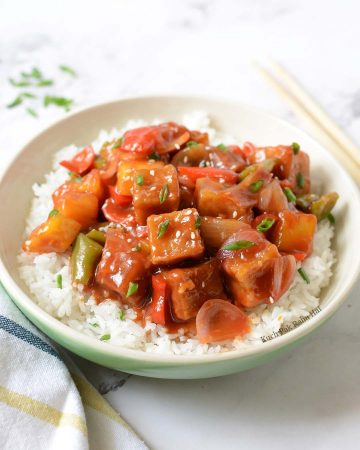 Sweet and Sour Tofu (Air Fryer & Oven)