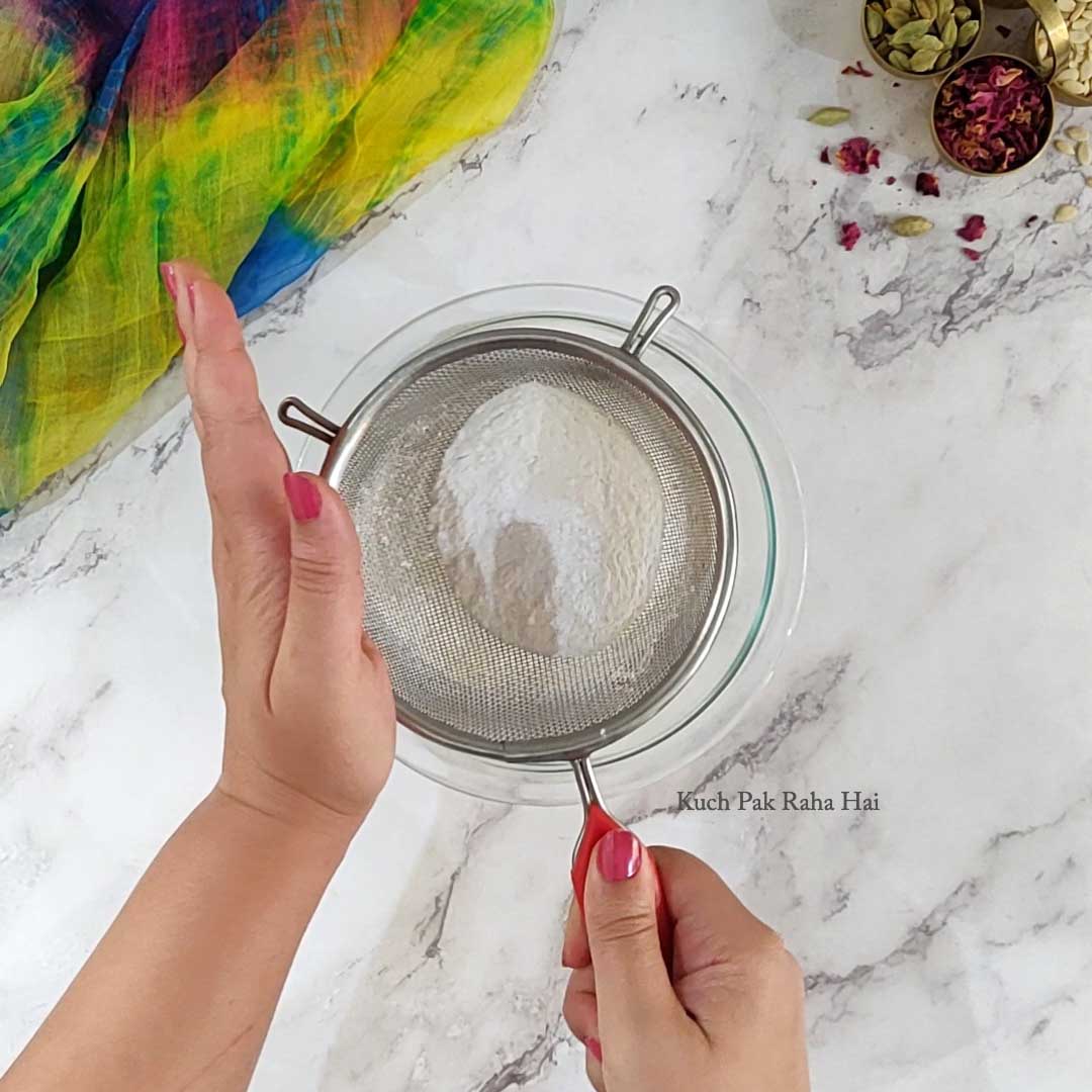 Sieving dry ingredients