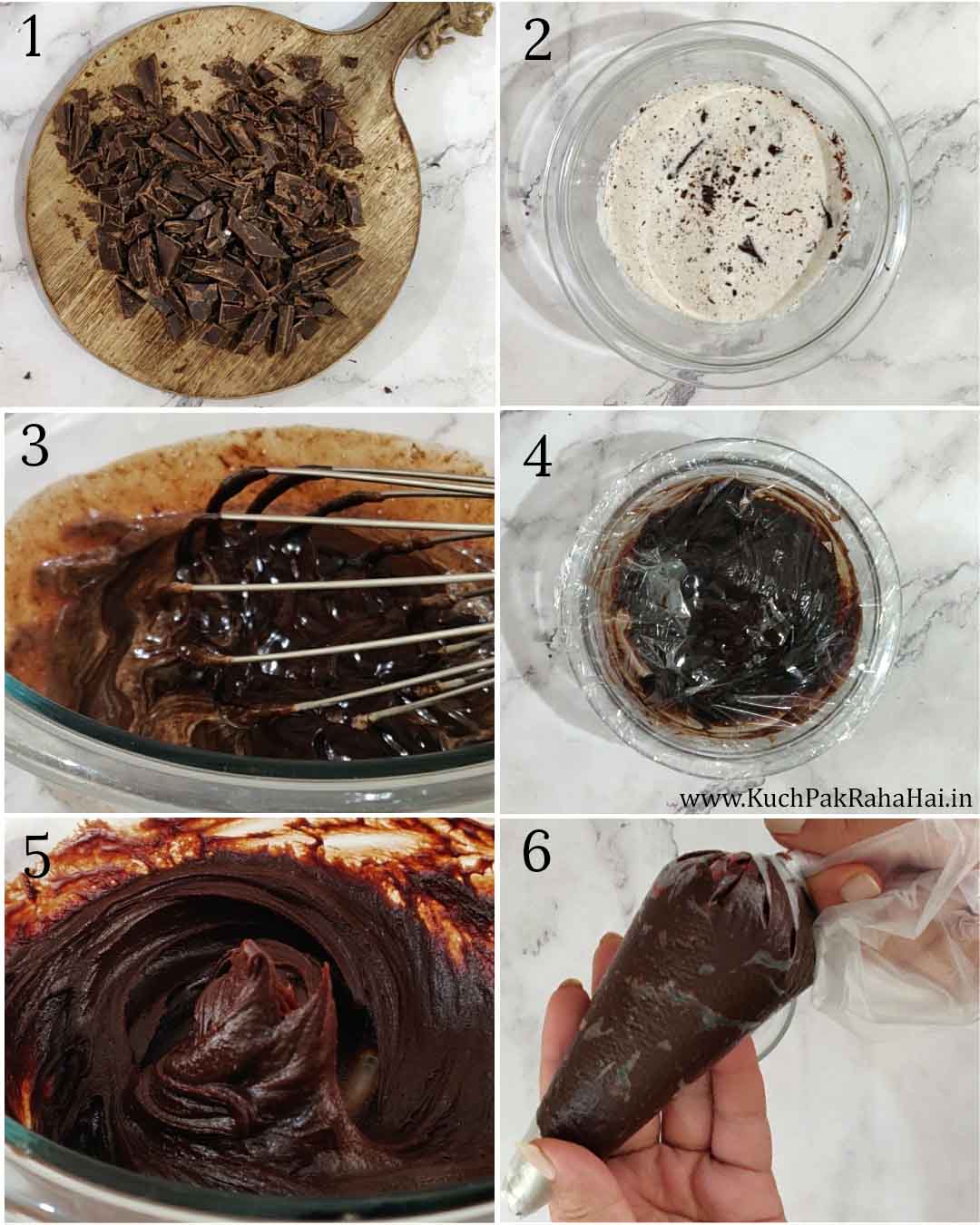 How to make chocolate ganache for icing