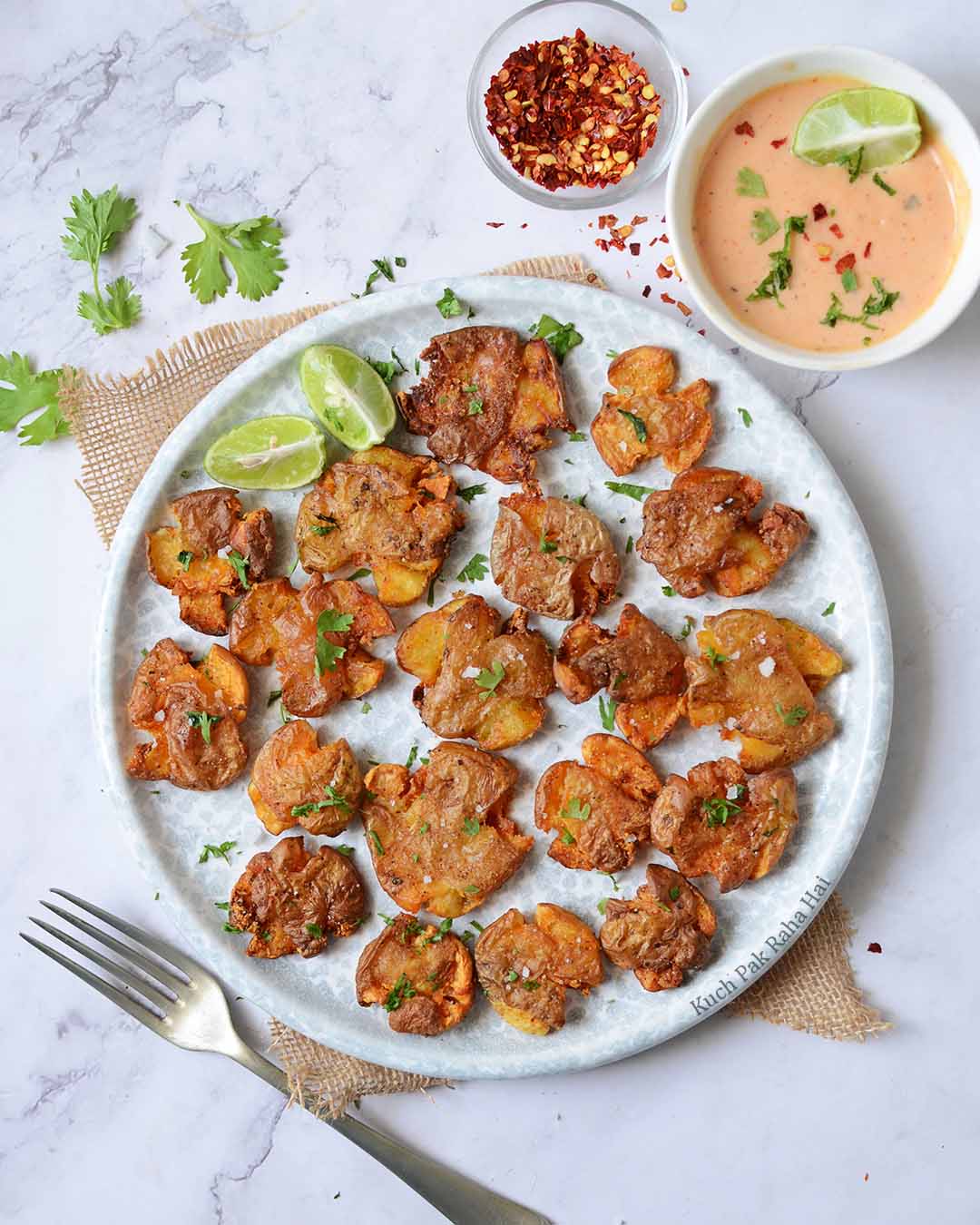 Crispy smashed potatoes air fryer.