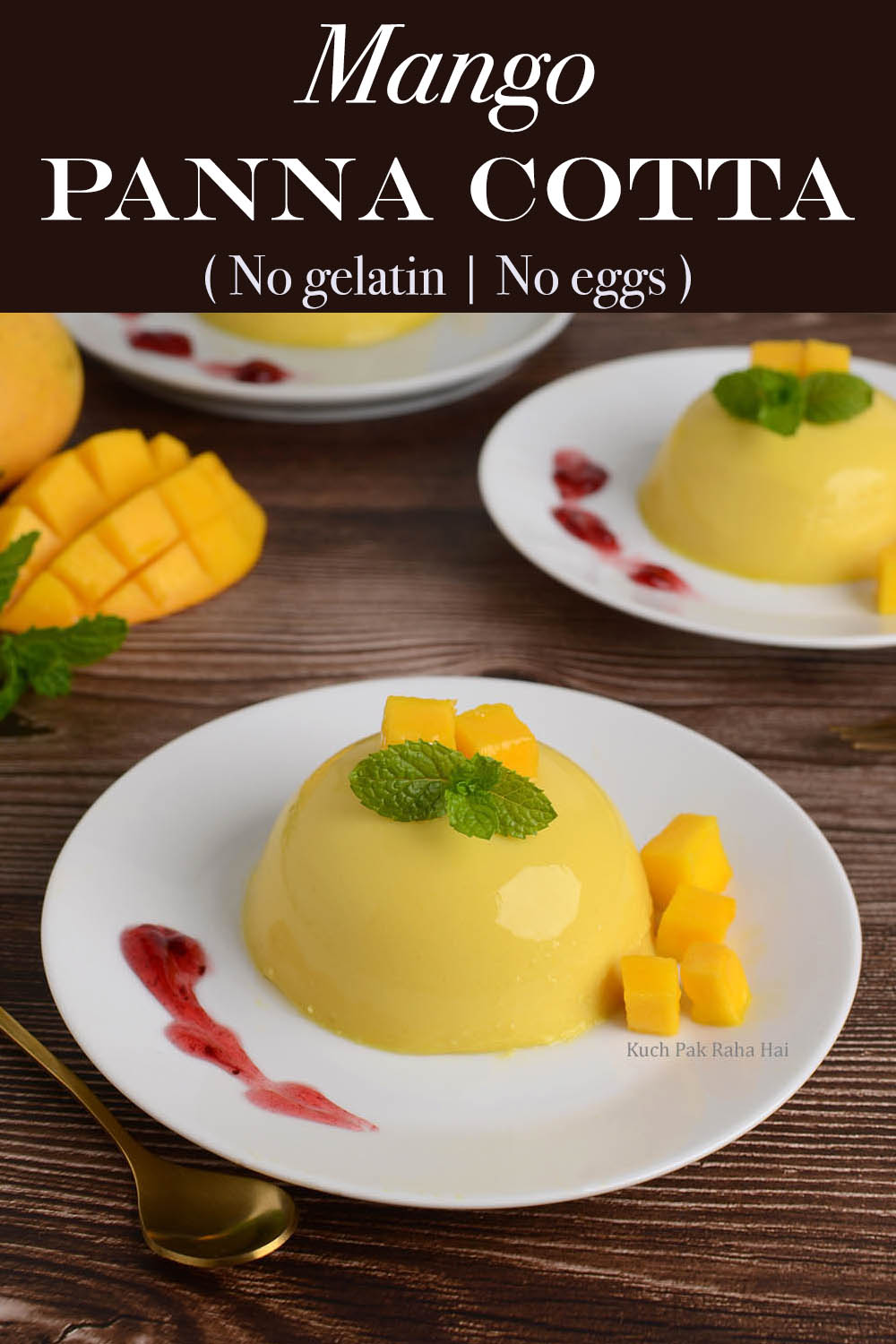 Mango Panna Cotta Recipe with agar agar.