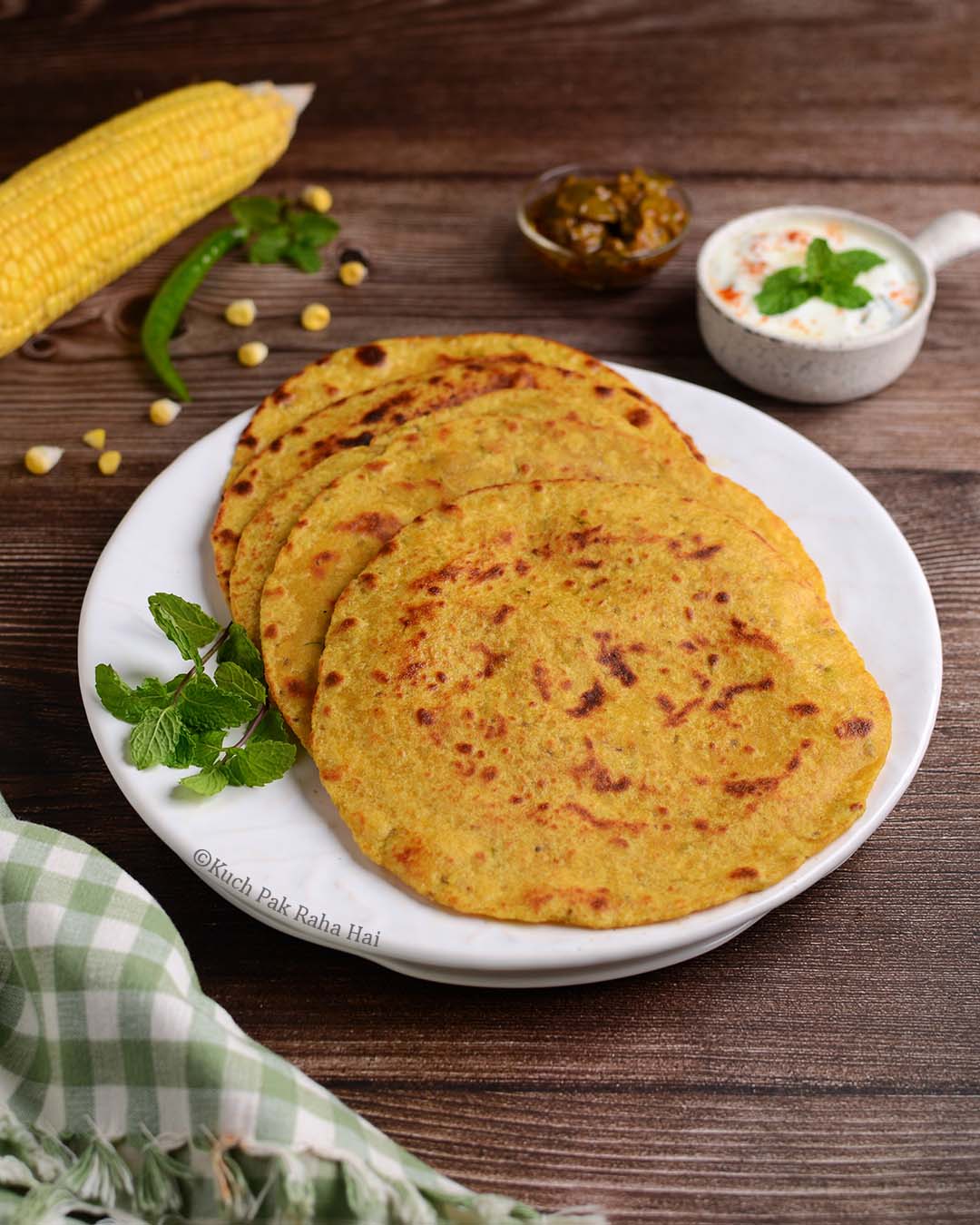 Corn Paratha Recipe.