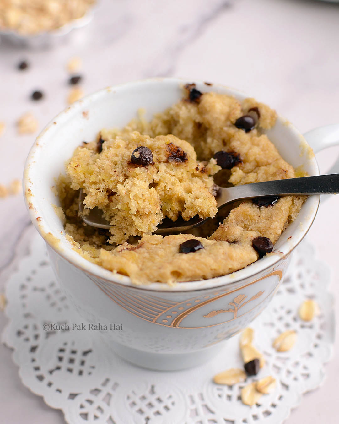 Microwave Oats Banana Mug Cake without eggs