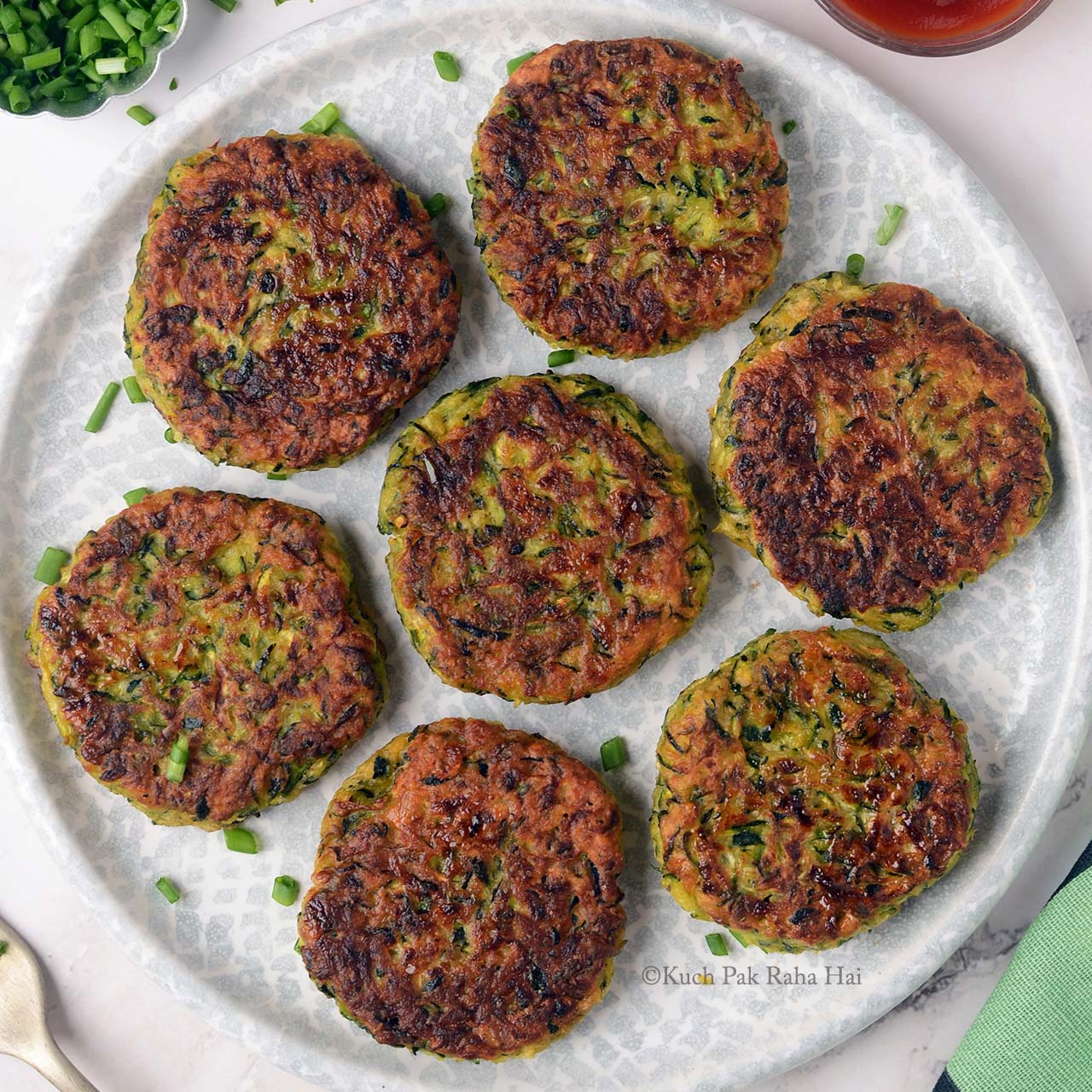 Zucchini Fritters without egg (vegan & gluten free)