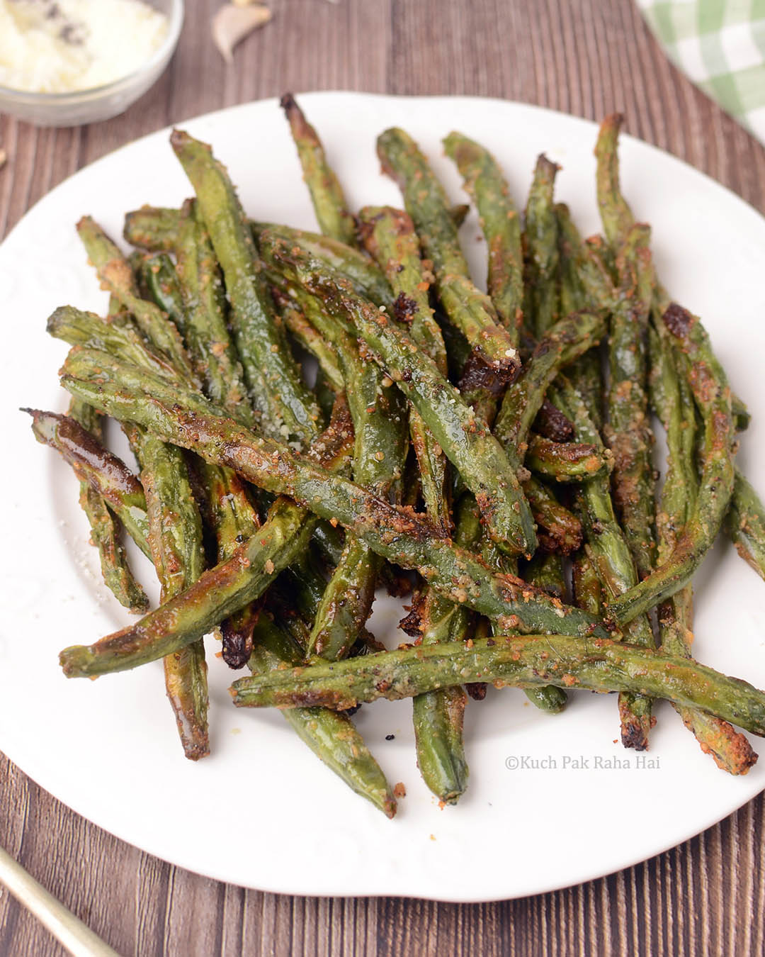 air fryer Green beans parmesan recipe.