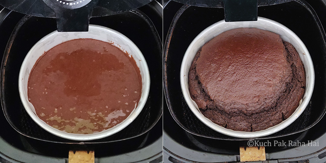 How to bake cake in an air fryer.