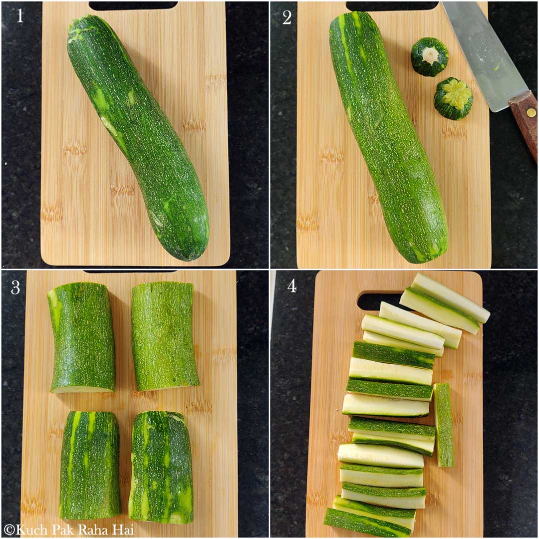 How to cut zucchini fries.