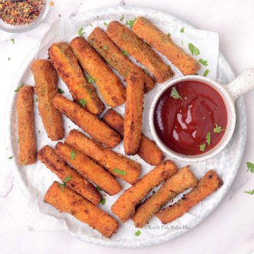 Air fryer zucchini fries without egg.