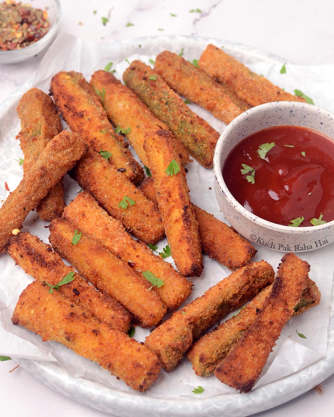 Air fryer zucchini fries recipe