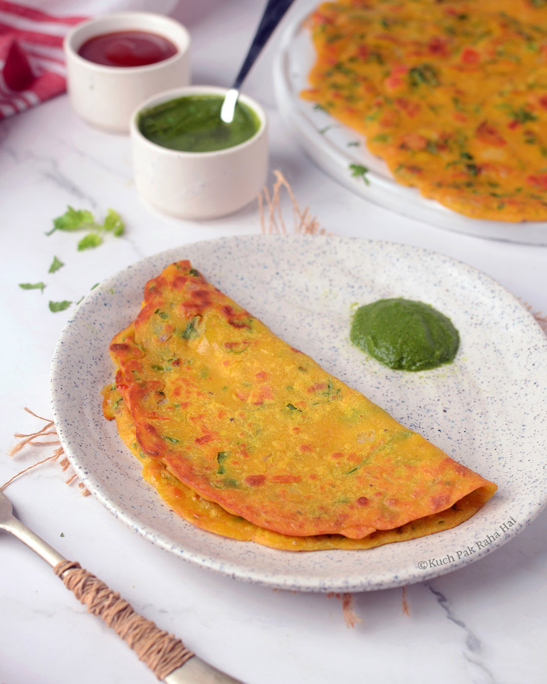 Savory chickpea pancake recipe.