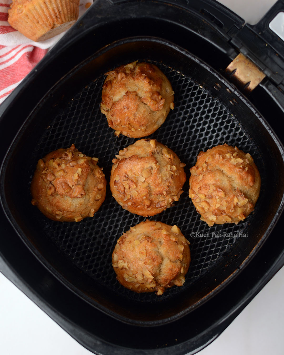 Muffins in air fryer (no eggs used).