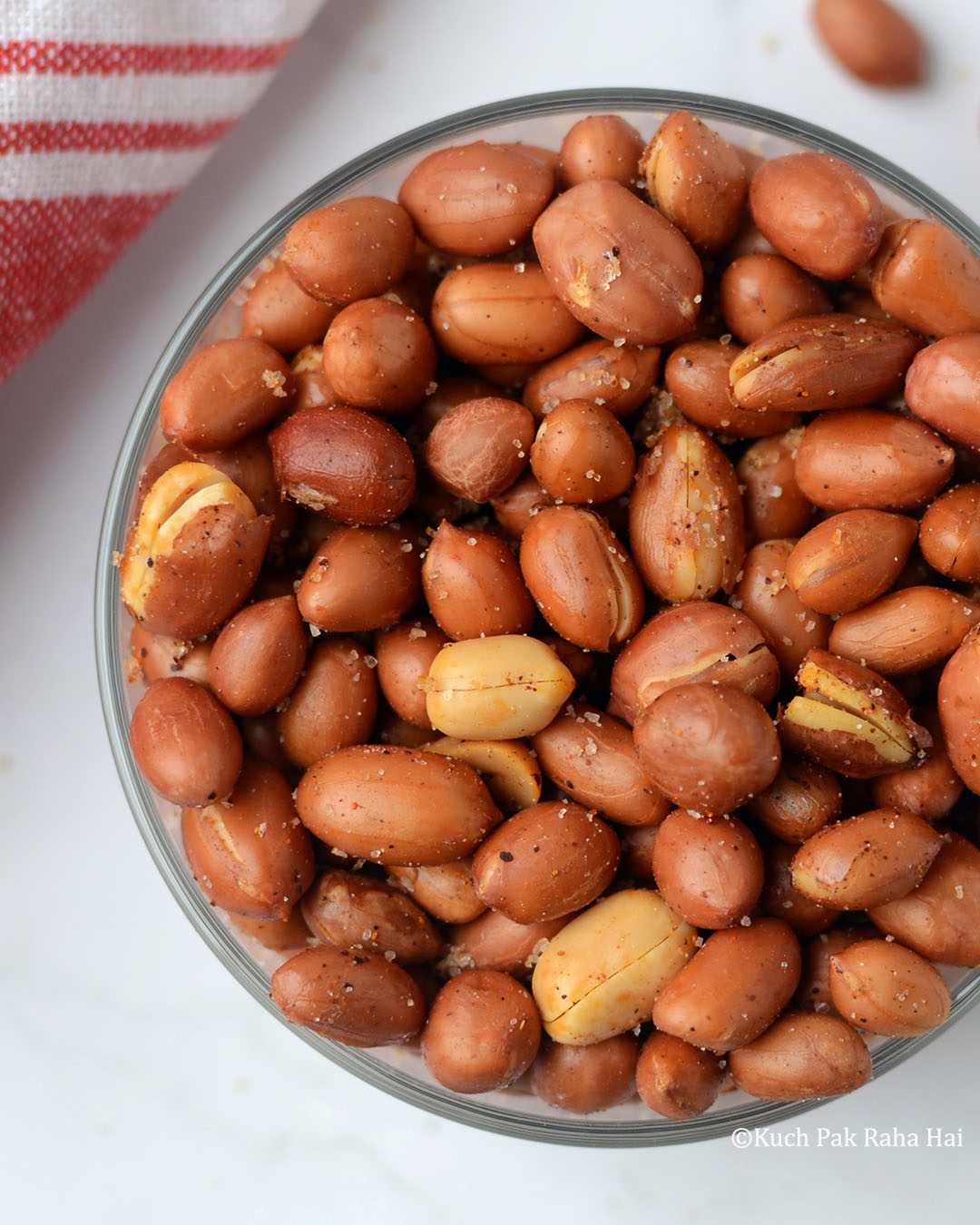 Air fried peanuts.