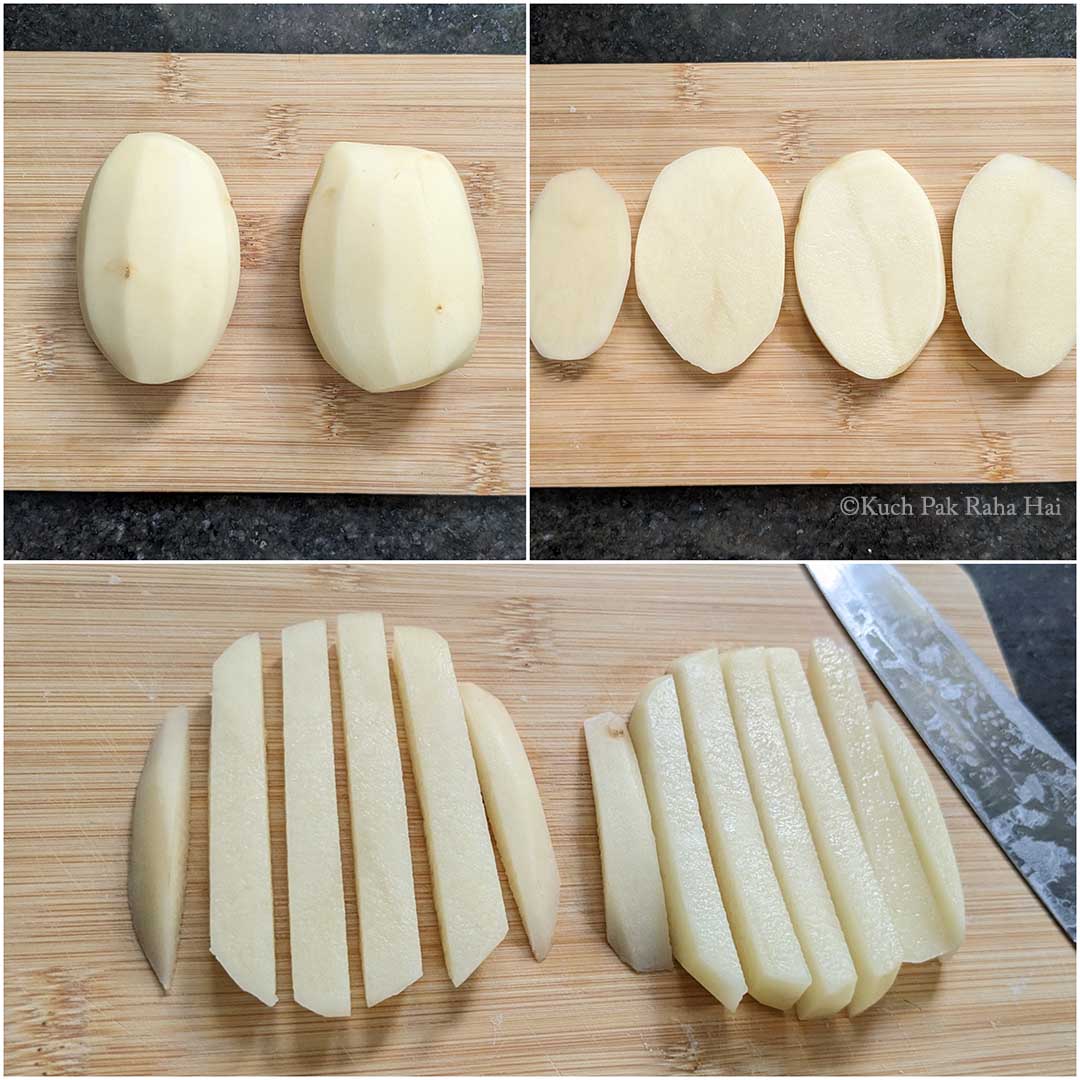 How to cut french fries with a knife.