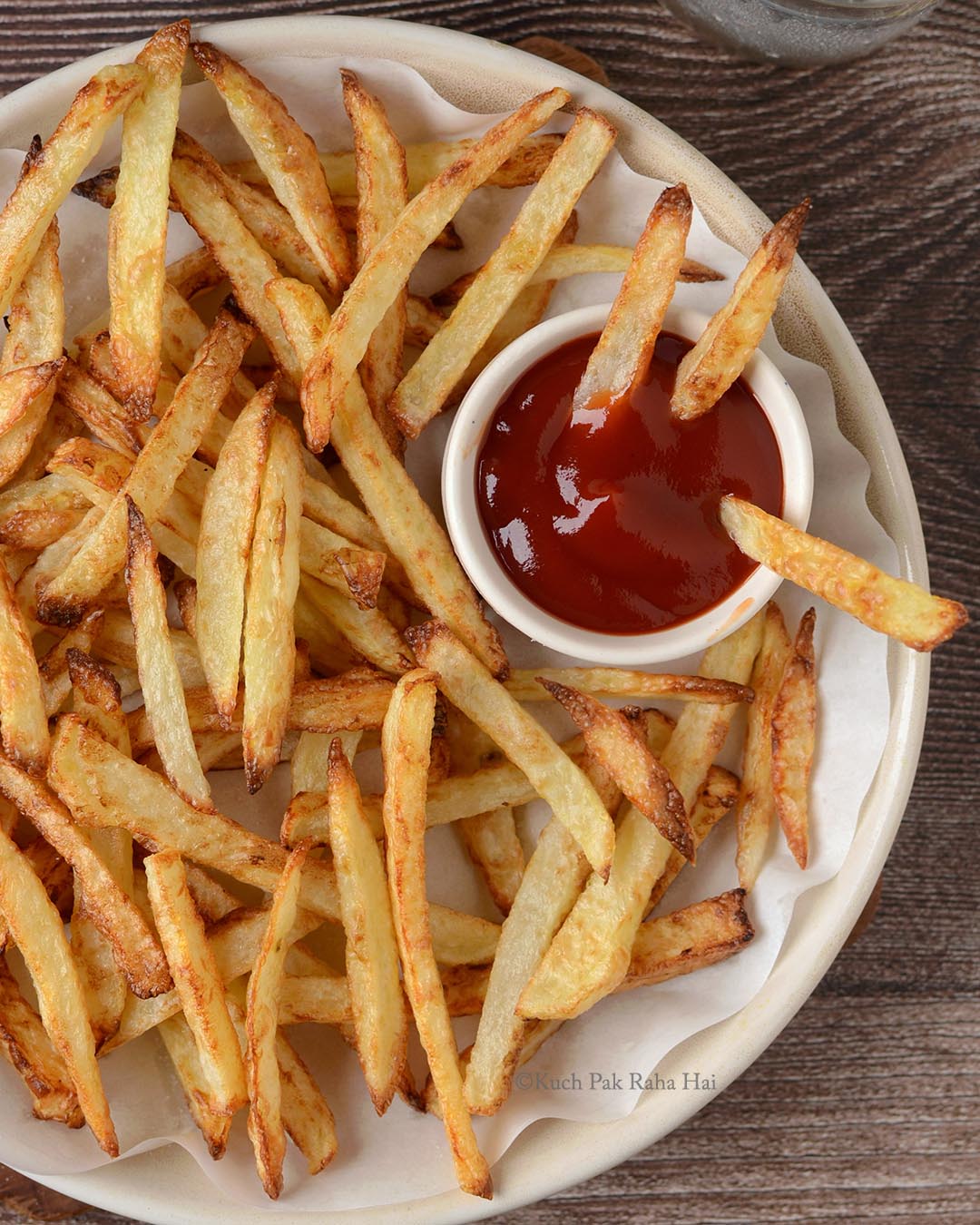 Air fryer French Fries homemade crispy.